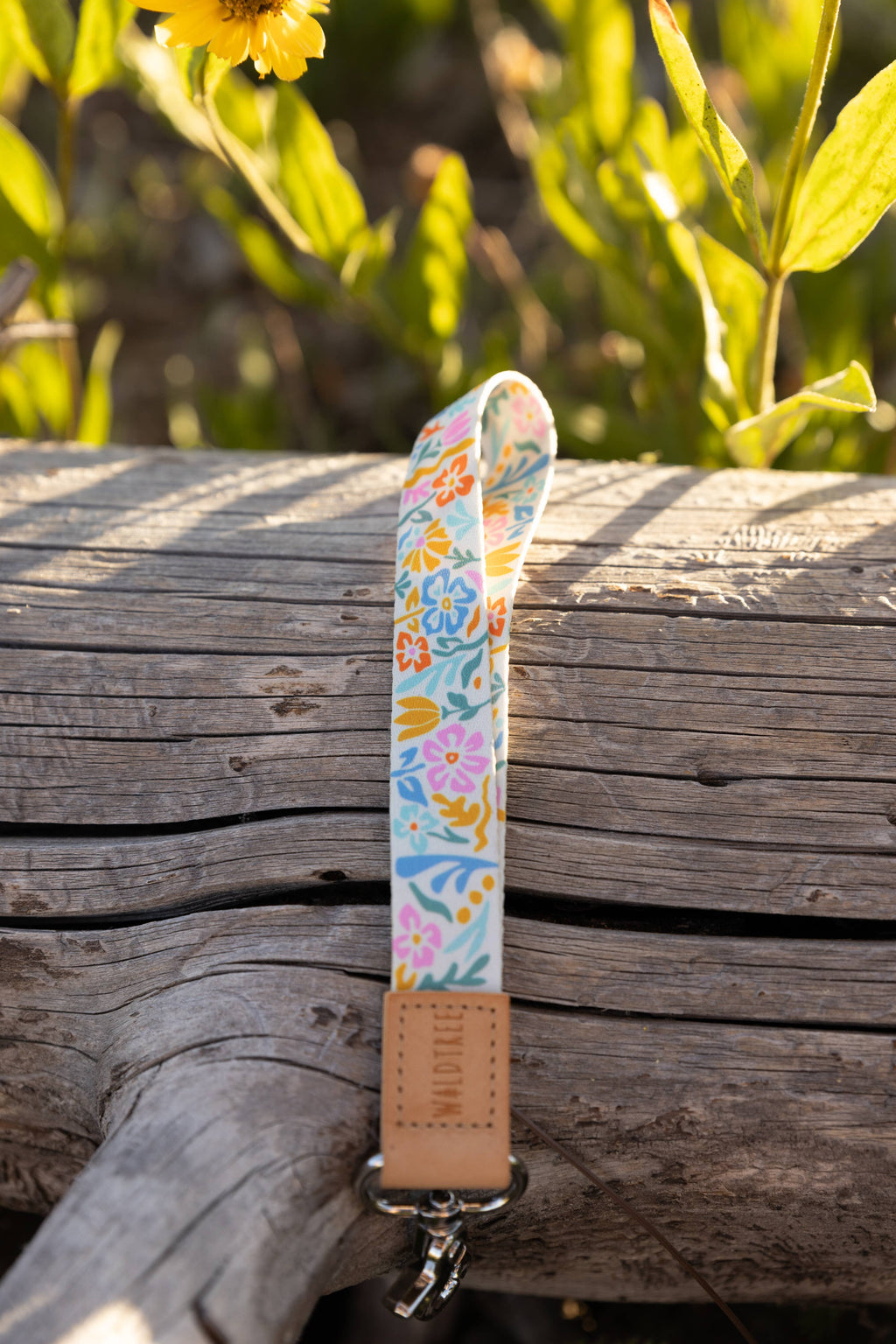 Wildtree- Summer Floral Wristlet Keychain - Floral Printed Design