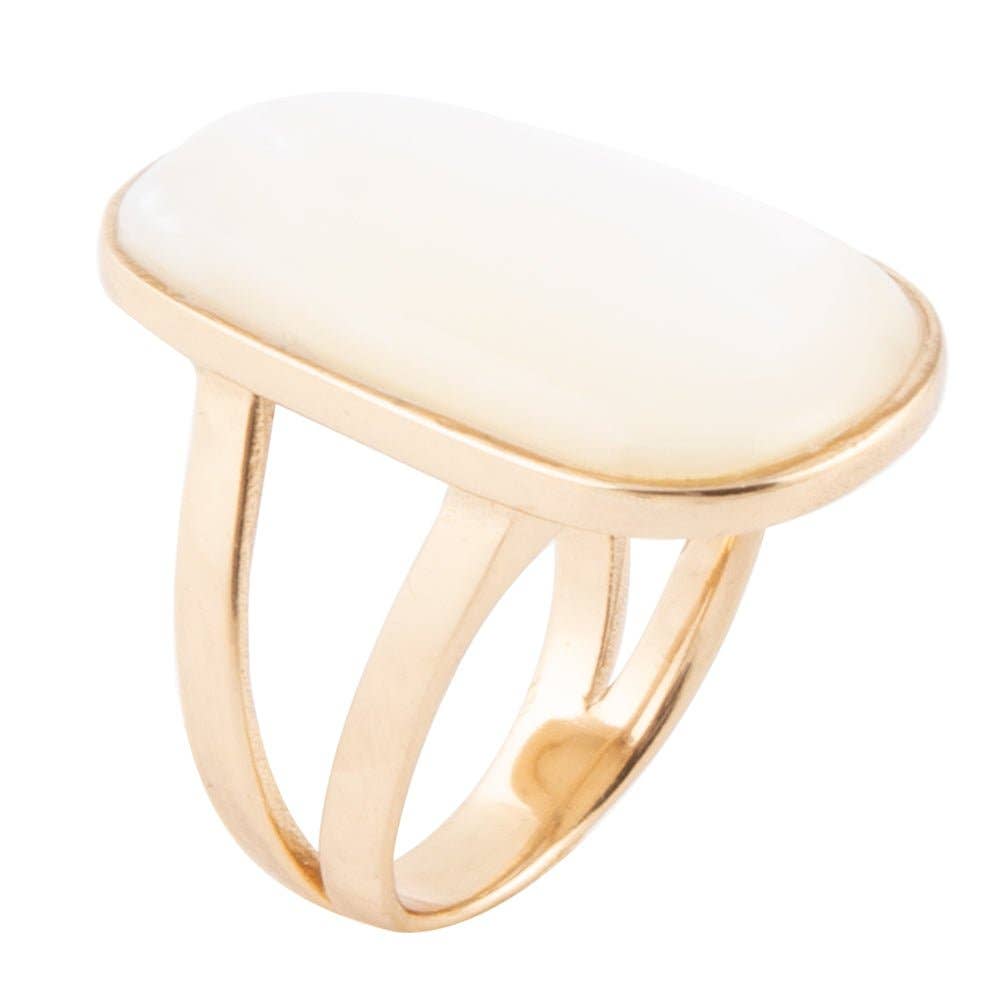 Barse Jewelry- High Class Mother of Pearl and Bronze Ring