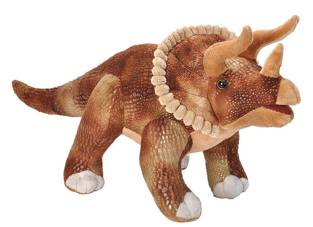 Wild Republic- Dinosauria II Triceratops Stuffed Animal 17"
