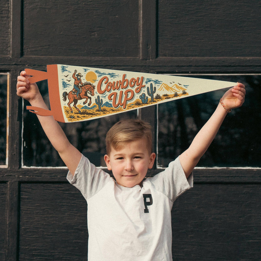 Benoit's Design Co.- Cowboy Up Felt Pennant