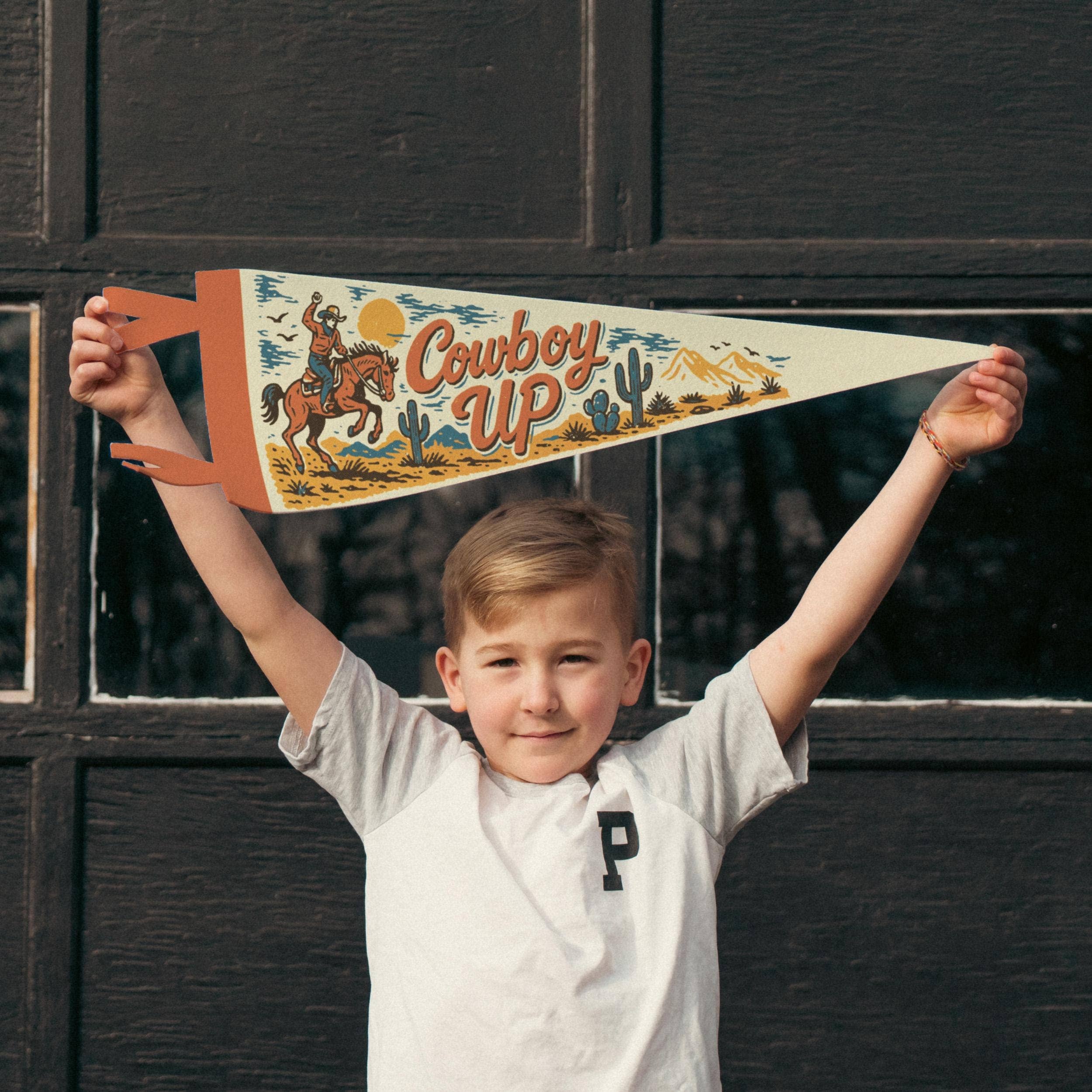 Benoit's Design Co.- Cowboy Up Felt Pennant