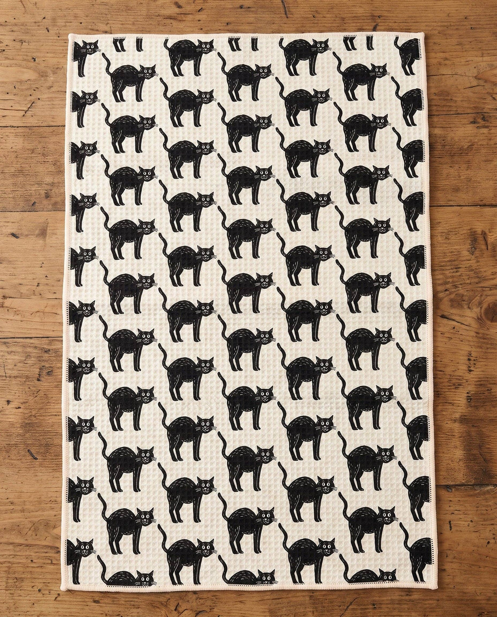 Trek Light- Kitchen Tea Towel Quick Dry | Black Cats | Halloween