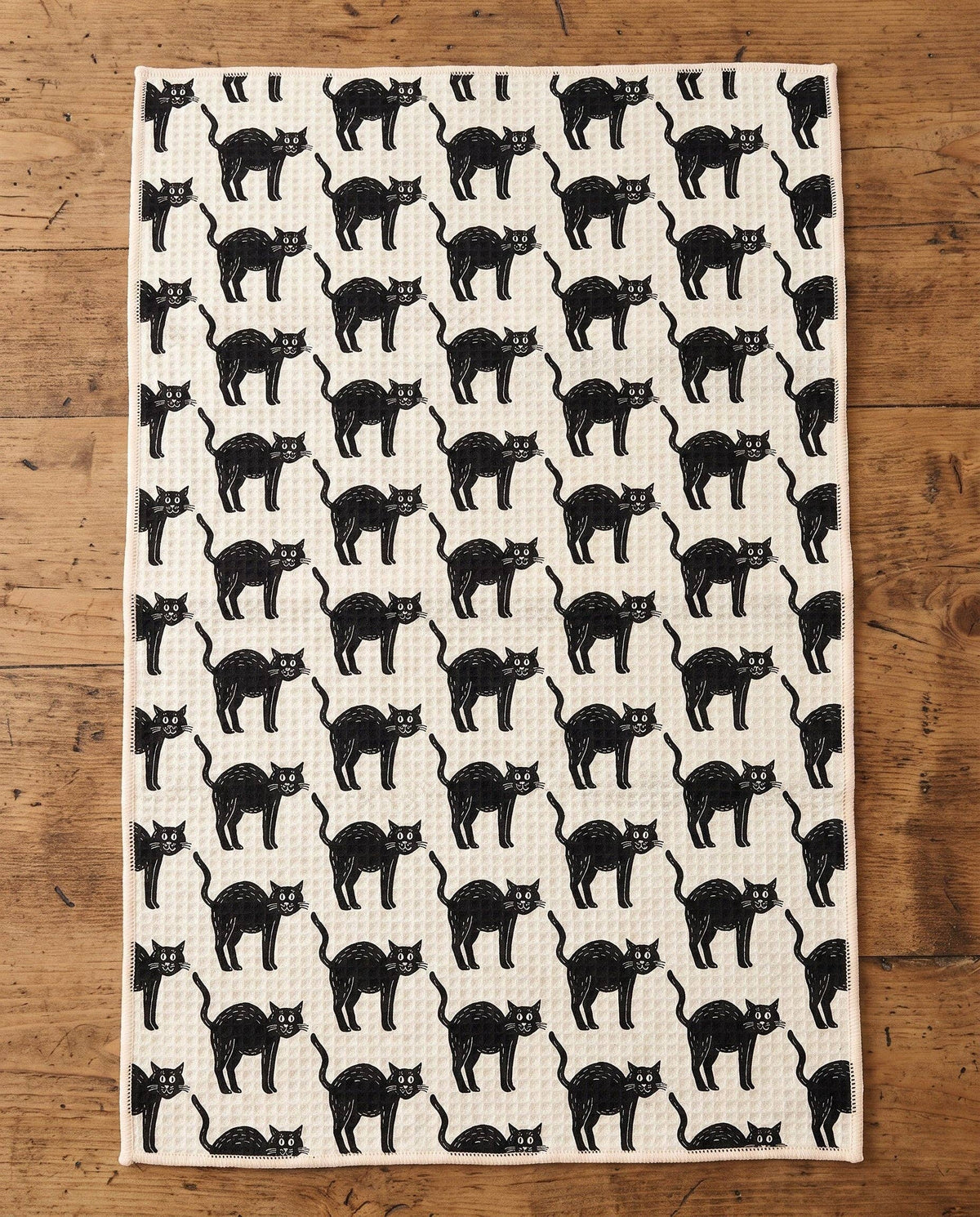 Trek Light- Kitchen Tea Towel Quick Dry | Black Cats | Halloween