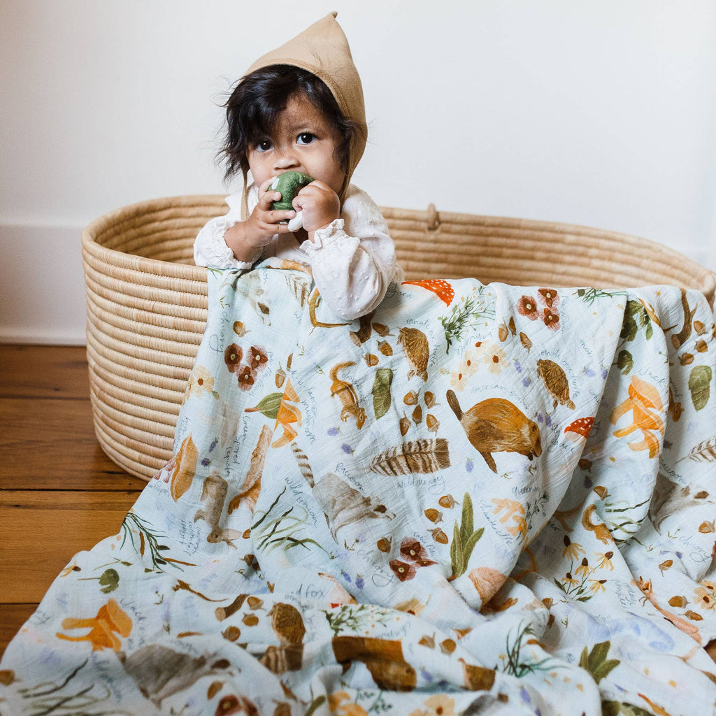 1Canoe2- Flora & Fauna Baby Swaddle