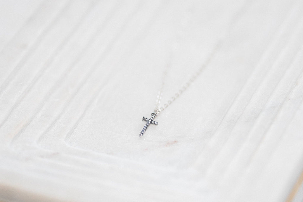 Reva Grey- Dainty Cross Necklace