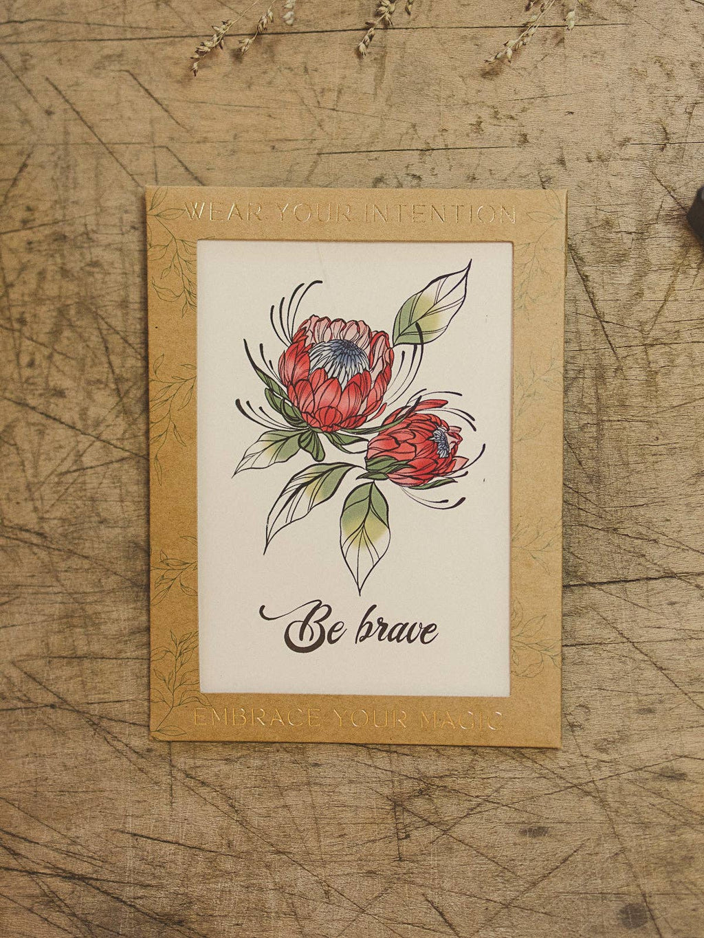 Orchid & Pine- Tiny Intention - Resist Bundle - Assorted Set of 3 Floral Tattoos - Resist, Be Brave, Go Slow