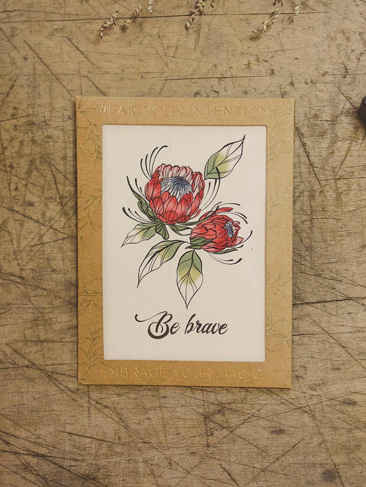 Orchid & Pine- Tiny Intention - Resist Bundle - Assorted Set of 3 Floral Tattoos - Resist, Be Brave, Go Slow
