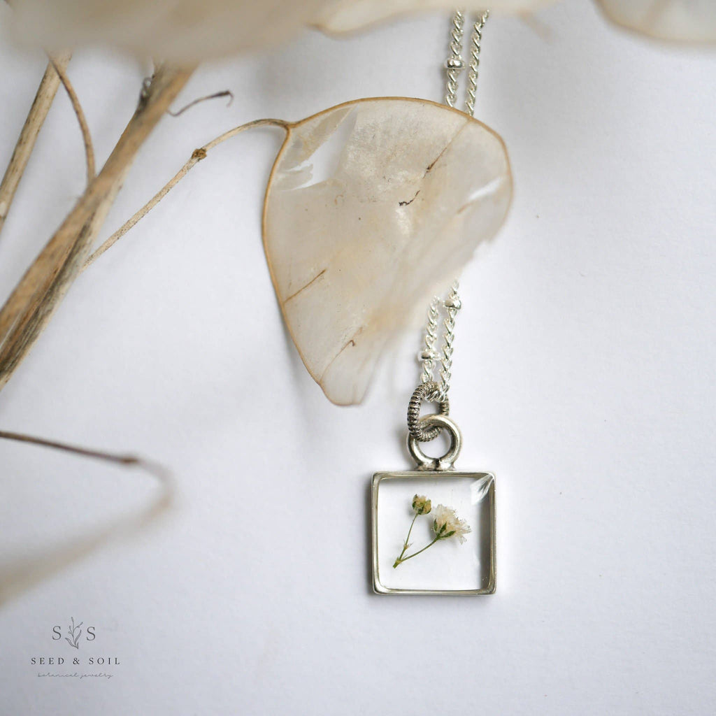 Seed & Soil- Small Square Pendant