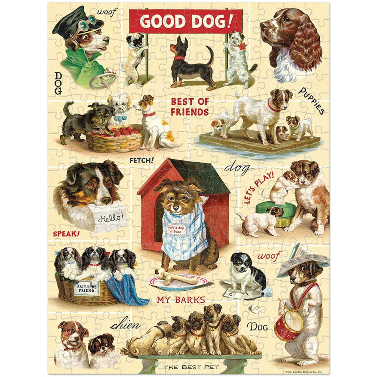Cavallini Papers & Co.- Christmas 240 Pieces Mini Puzzle