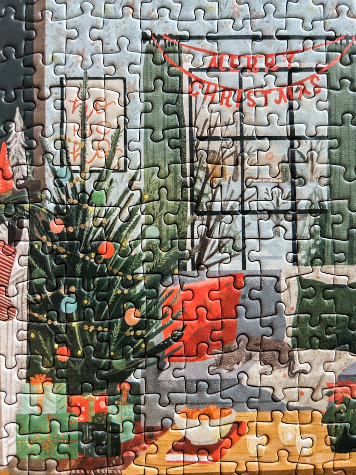 Spaghetti Tree- Cozy Christmas 150 Pc Mini Puzzle