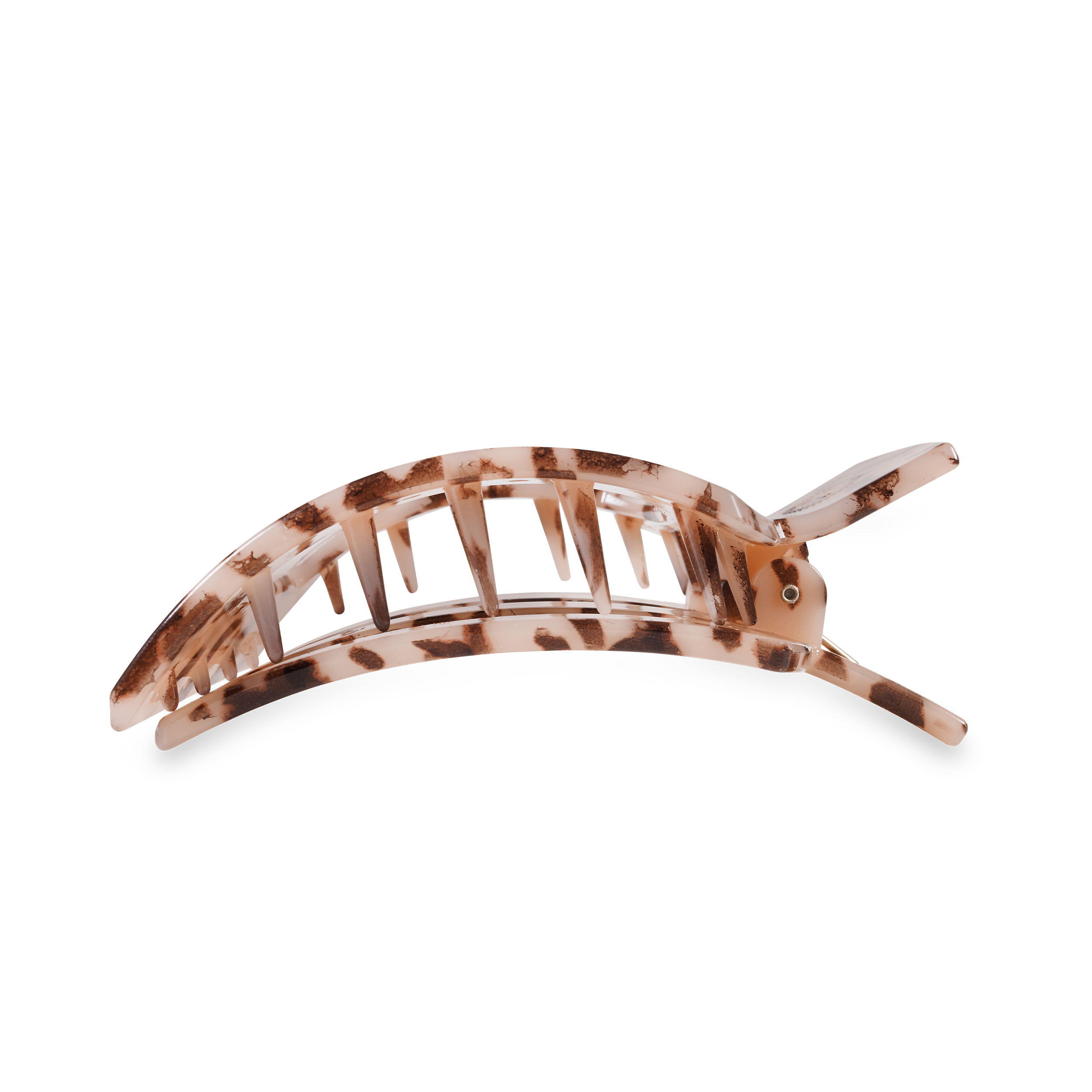 TELETIES- Square Flat Hair Clip | Large | Blonde Tortoise