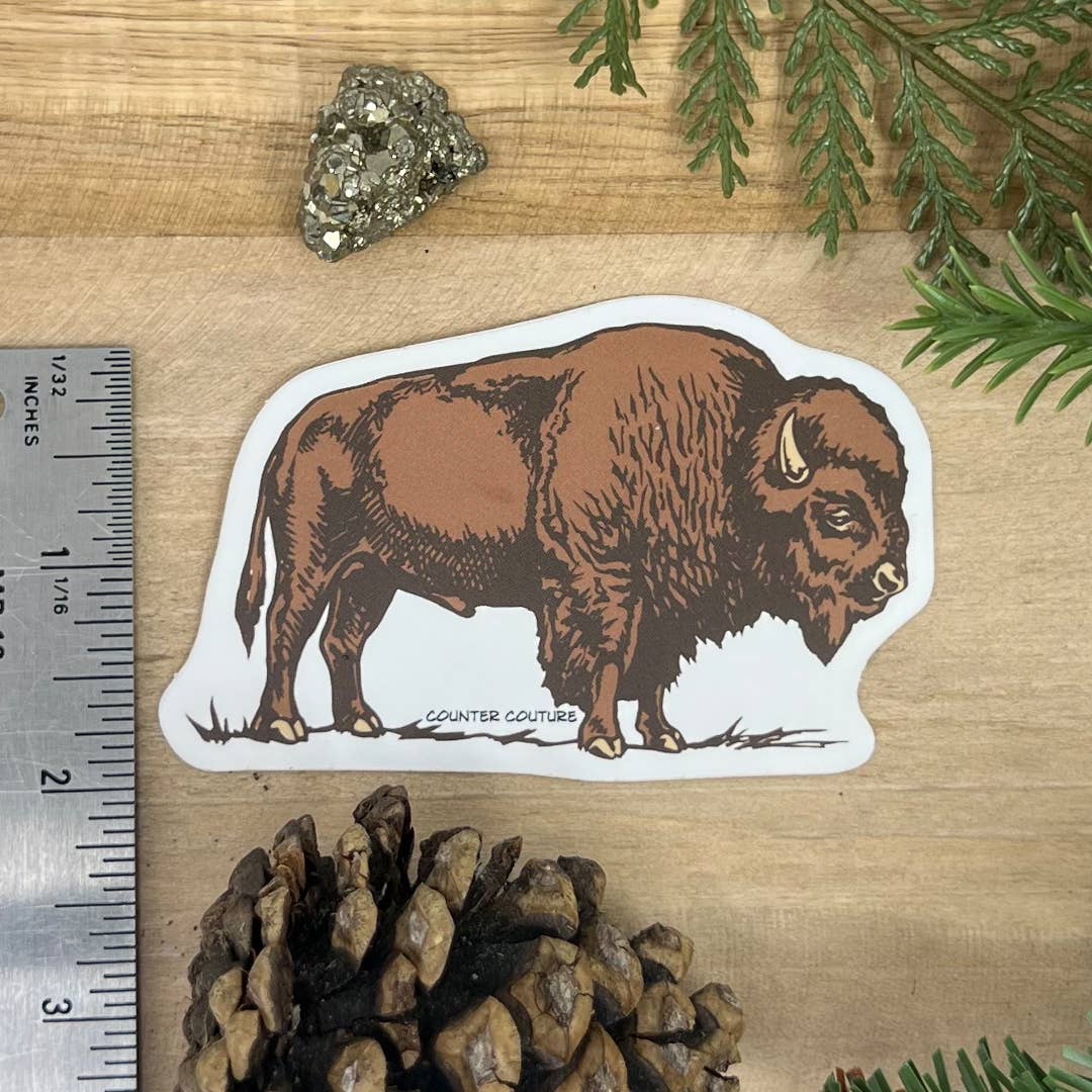 Counter Couture- Bison Sticker | Buffalo | Die Cut | Gifts