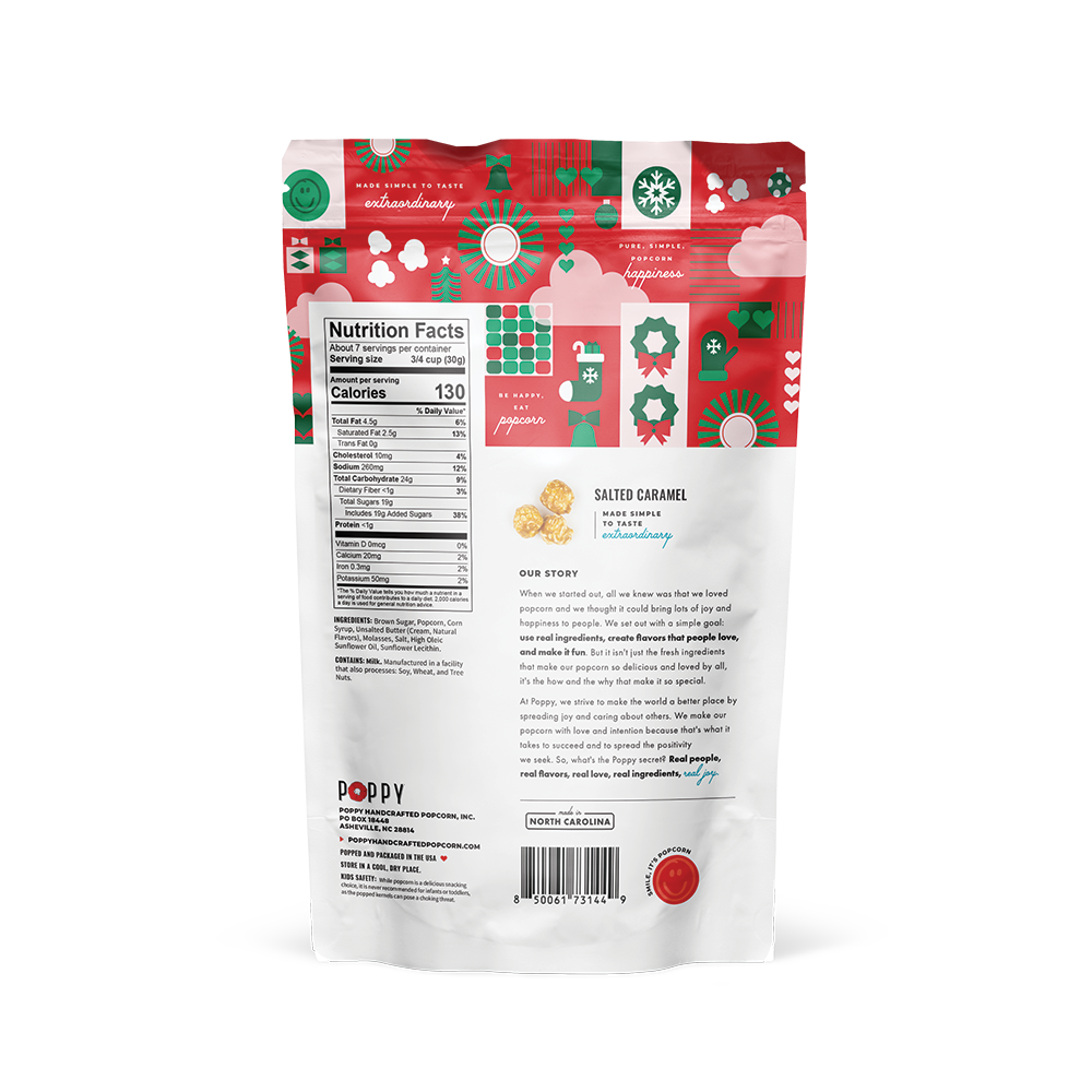 Poppy Popcorn- Holiday Salted Caramel Popcorn