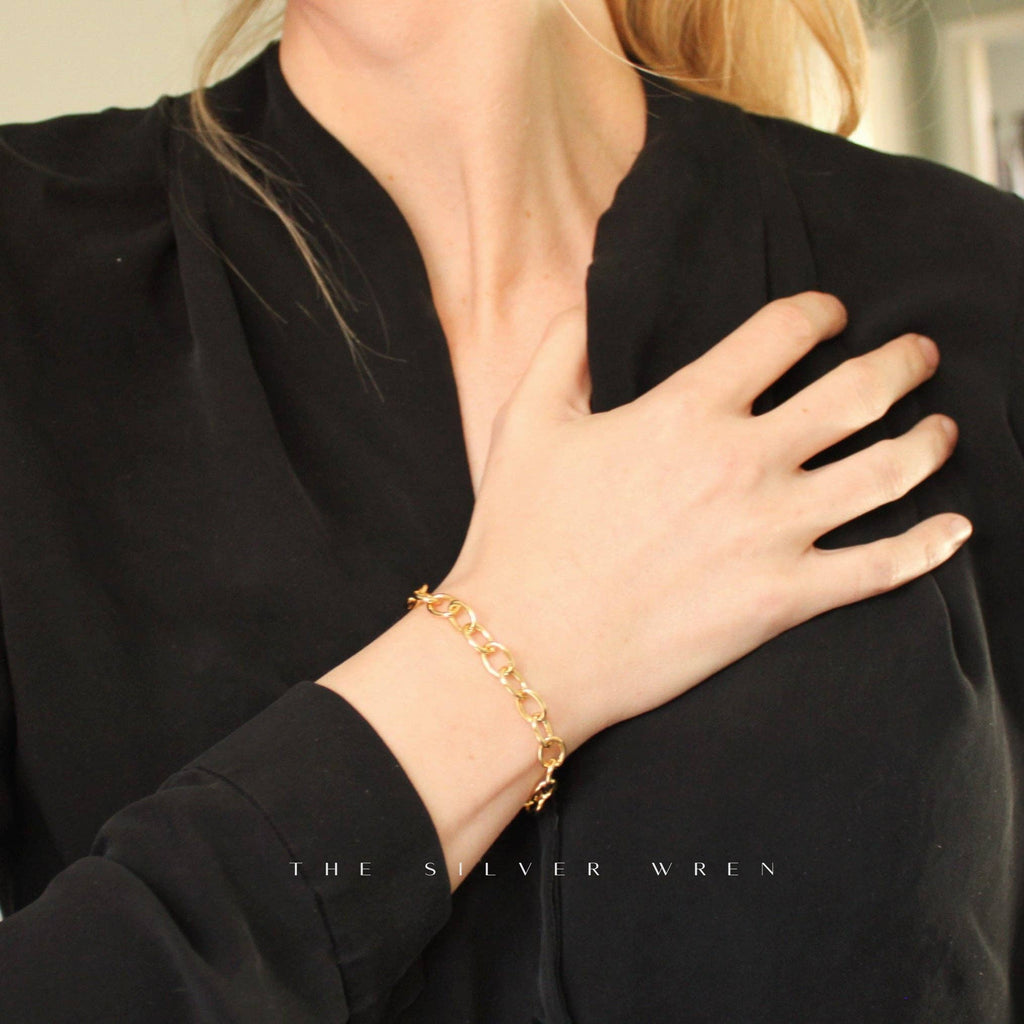 The Silver Wren- Chunky Gold Chain Bracelet
