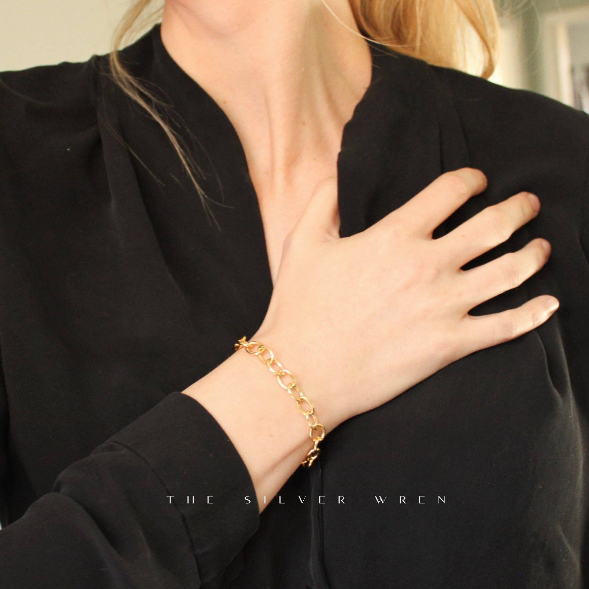 The Silver Wren- Chunky Gold Chain Bracelet