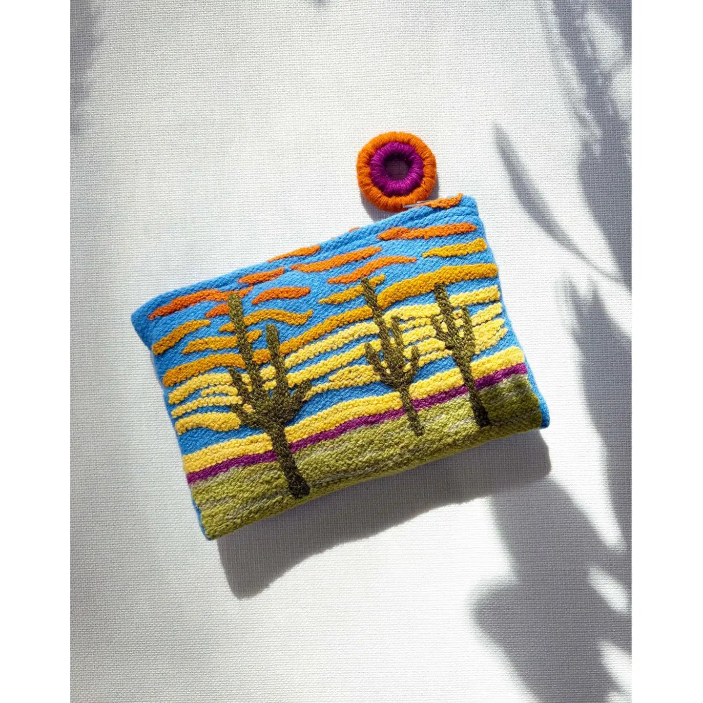 Jenny Krauss- Wild Desert Embroidered Wool Pouch