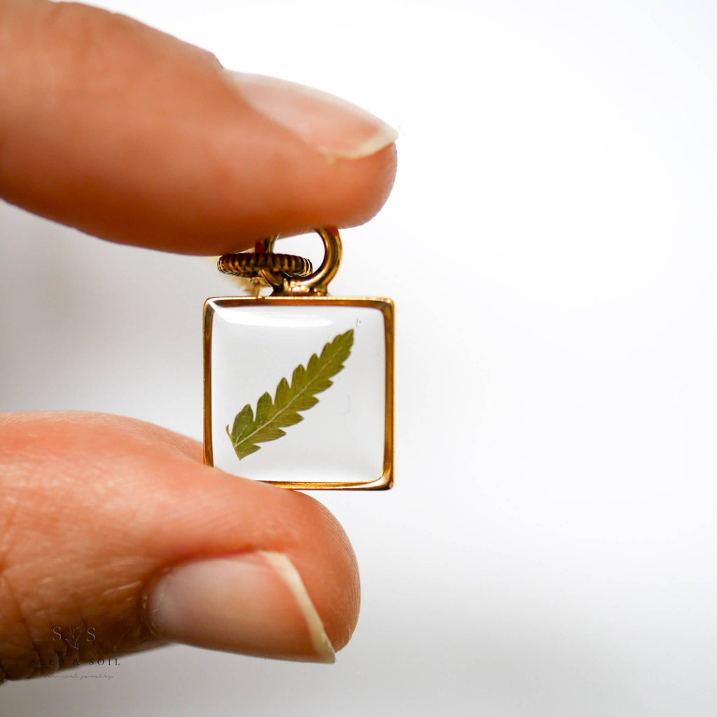 Seed & Soil- Small Square Pendant