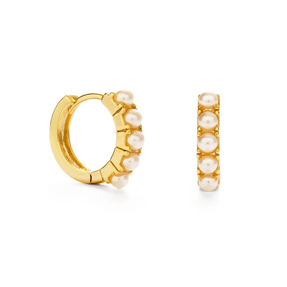 Amano Studio- 15mm Pearl Huggie Hoops