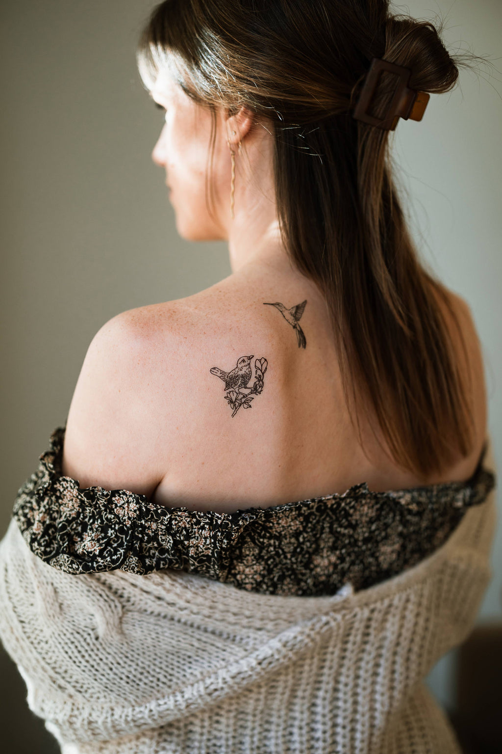 Saint Tattoos- Blackbird and Hummingbird Temporary Tattoos