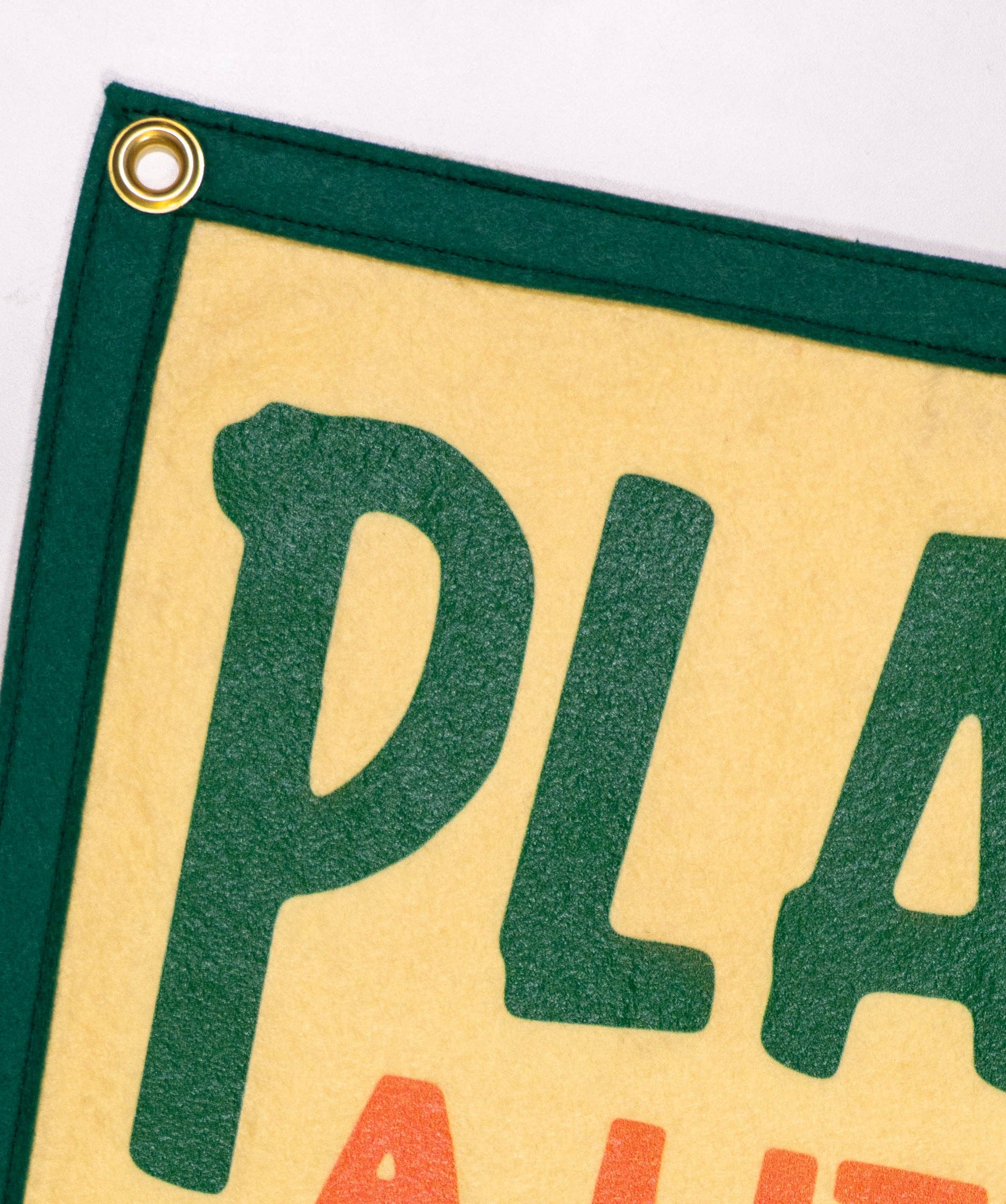 Oxford Pennant- Plant A Little Garden Eat A Lot Of Peaches Camp Flag • John