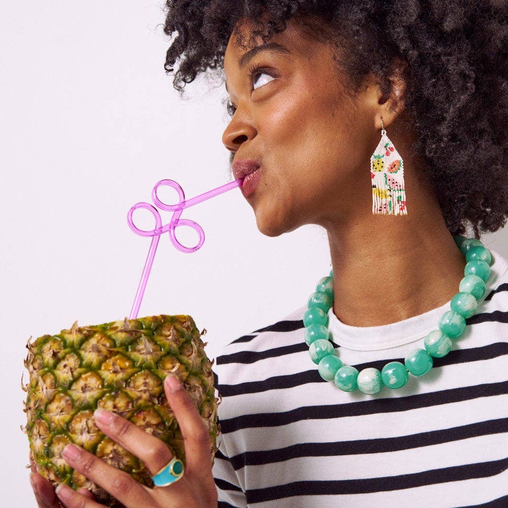 INK + ALLOY- Delilah Fruit Beaded Fringe Earrings Multi Wholesale