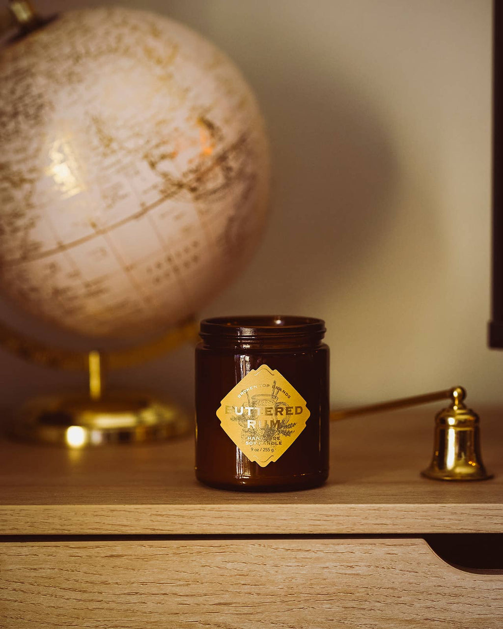 Broken Top Brands- Buttered Rum - 9 oz Soy Candle - Holiday Heritage