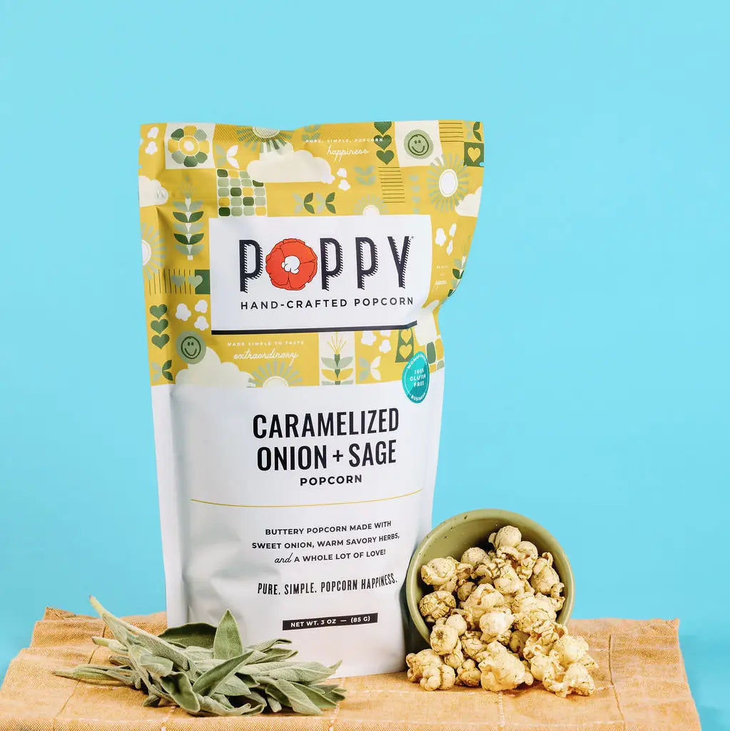 Poppy Popcorn- Caramelized Onion + Sage
