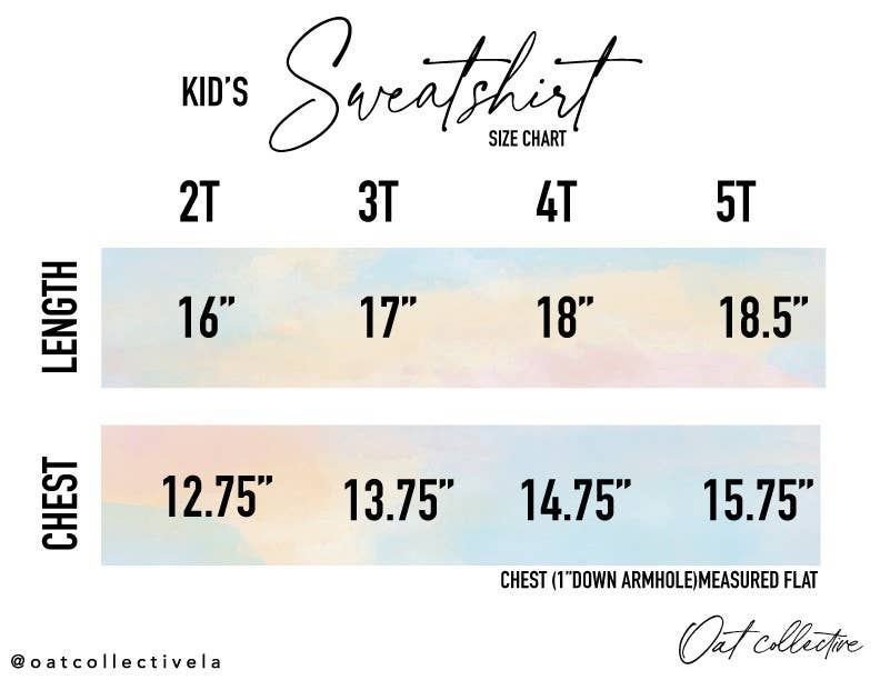 Oat Collective- Rise and Wander Pennant Toddler Graphic Sweatshirt