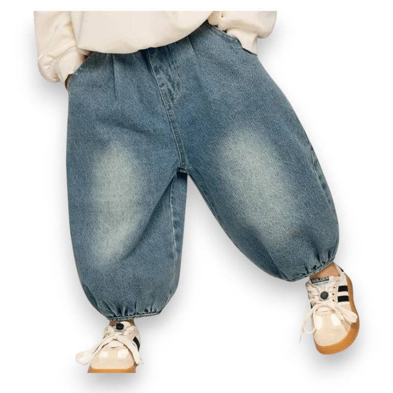 Best Day Ever- The Denim Jogger Kids Denim Baggy Pant
