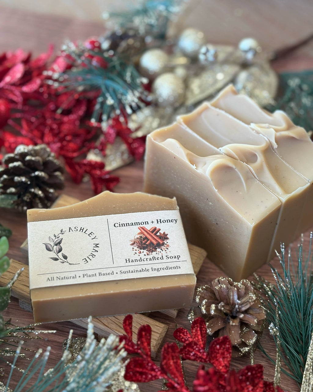 Ashley Marie Soap- Cinnamon + Honey Bar Soap