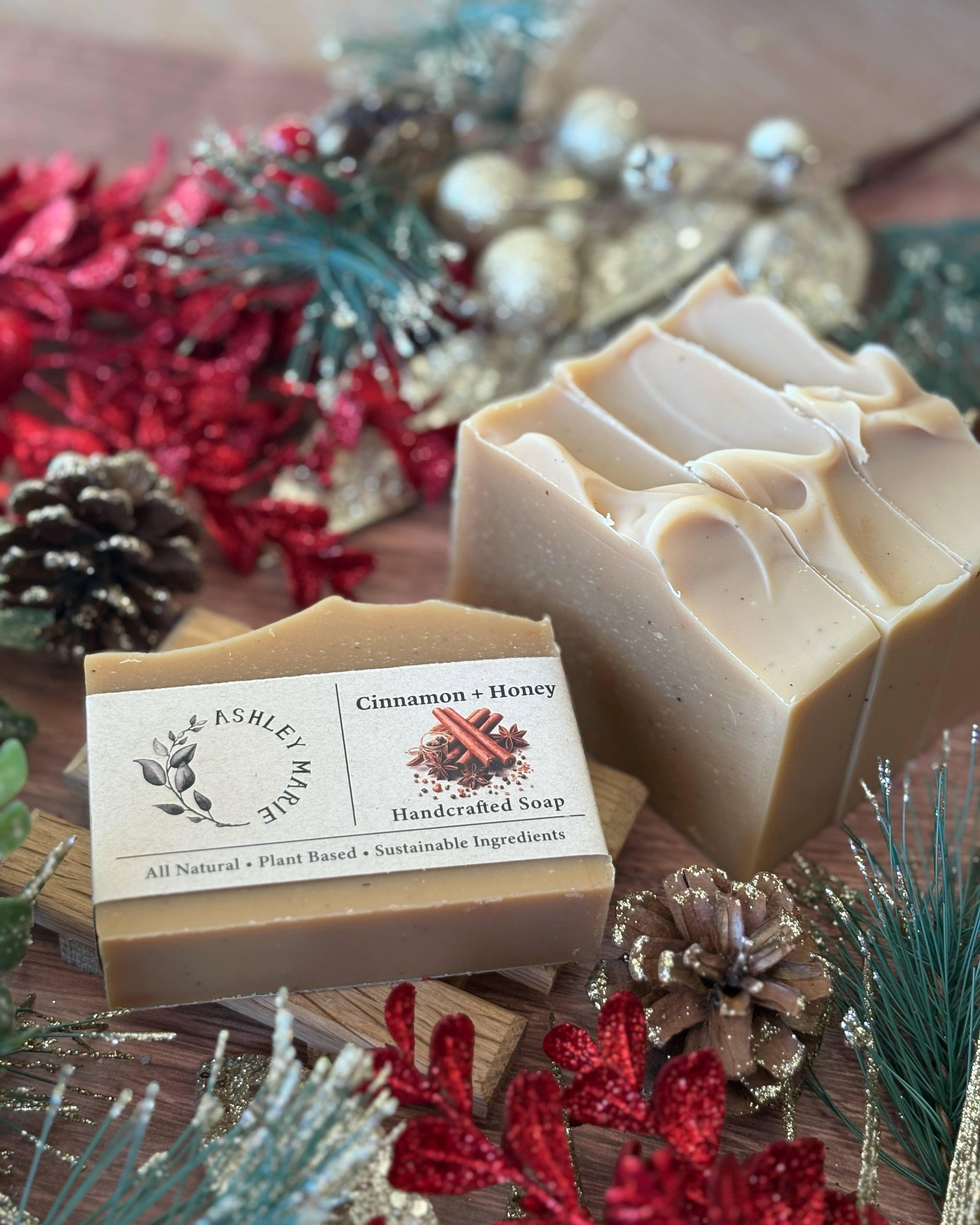 Ashley Marie Soap- Cinnamon + Honey Bar Soap