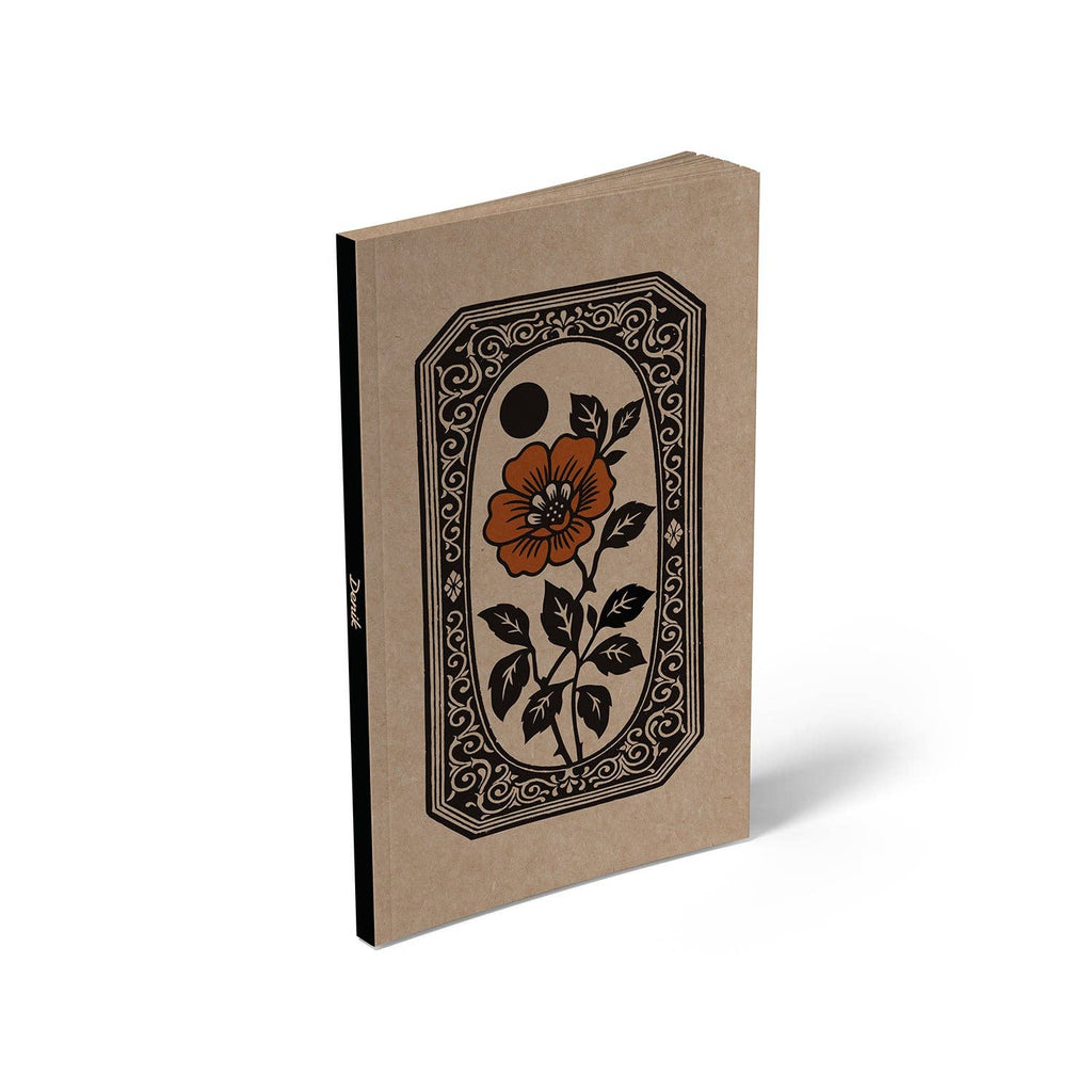 Denik-Floral Frame Kraft Classic Layflat Notebook