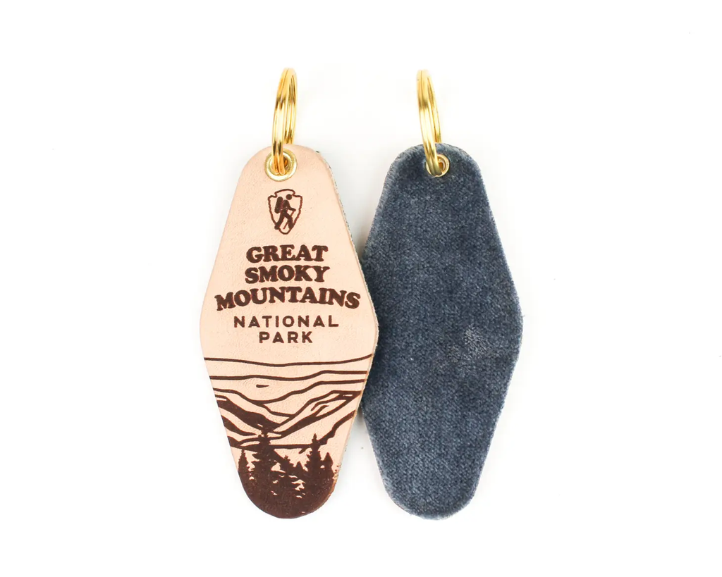 Freshwater Curated Goods- National Park Hotel Leather Keychain