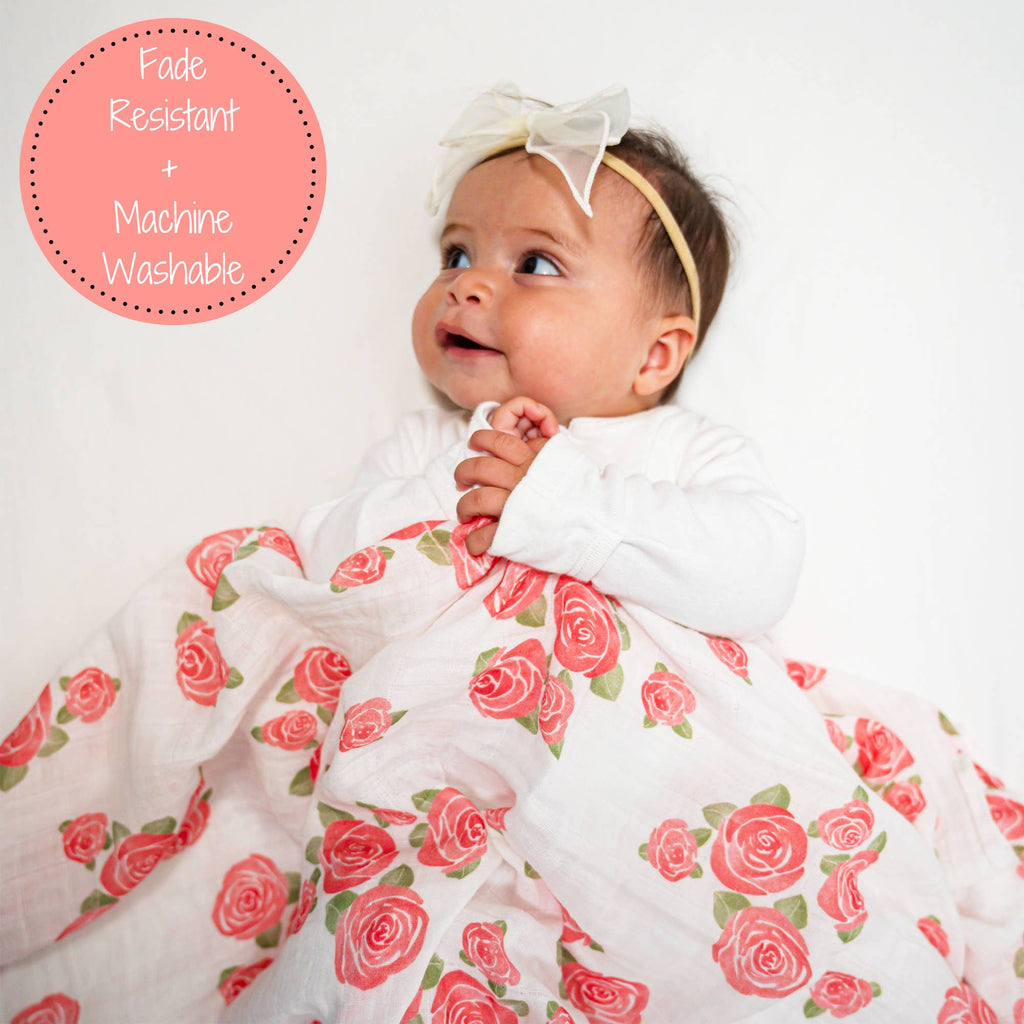 LollyBanks- Blooming Elegance Baby Muslin Swaddle Blanket