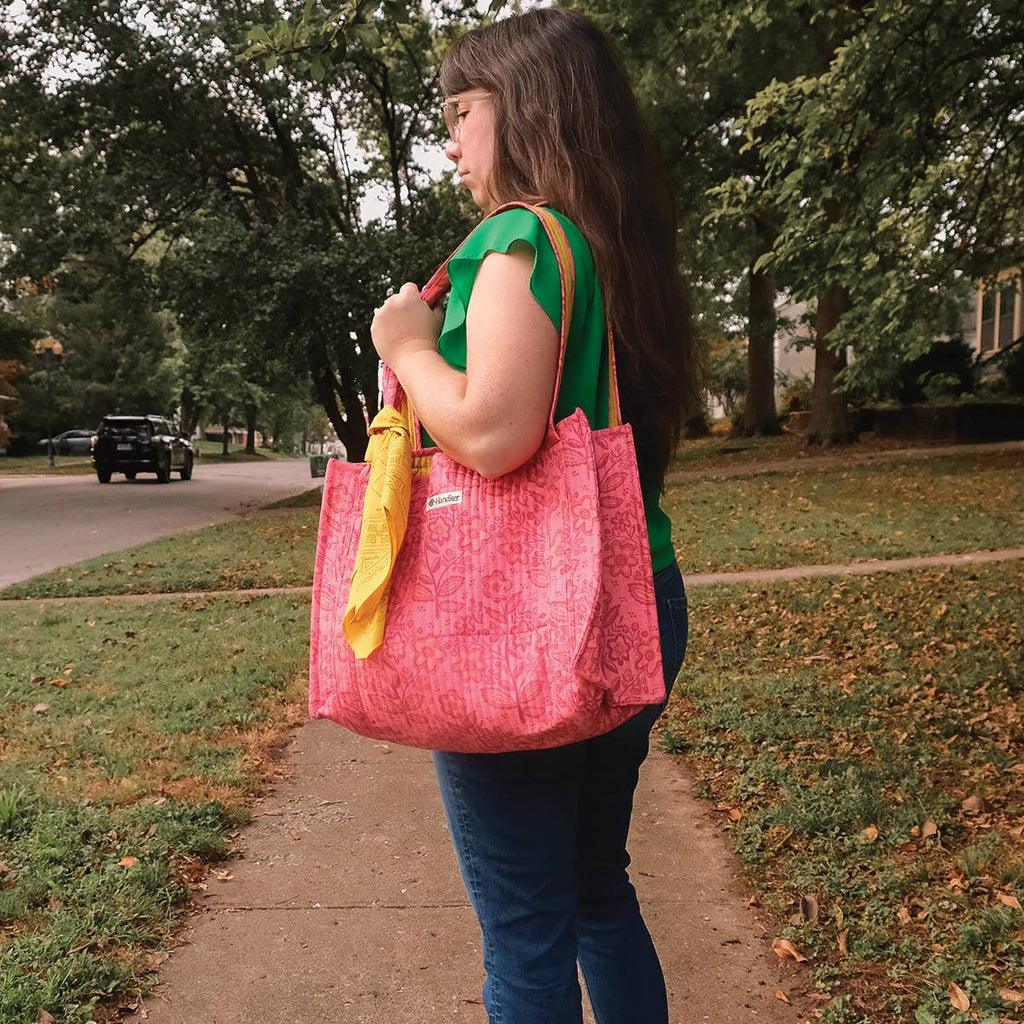 Handker- Lacey Quilted Tote