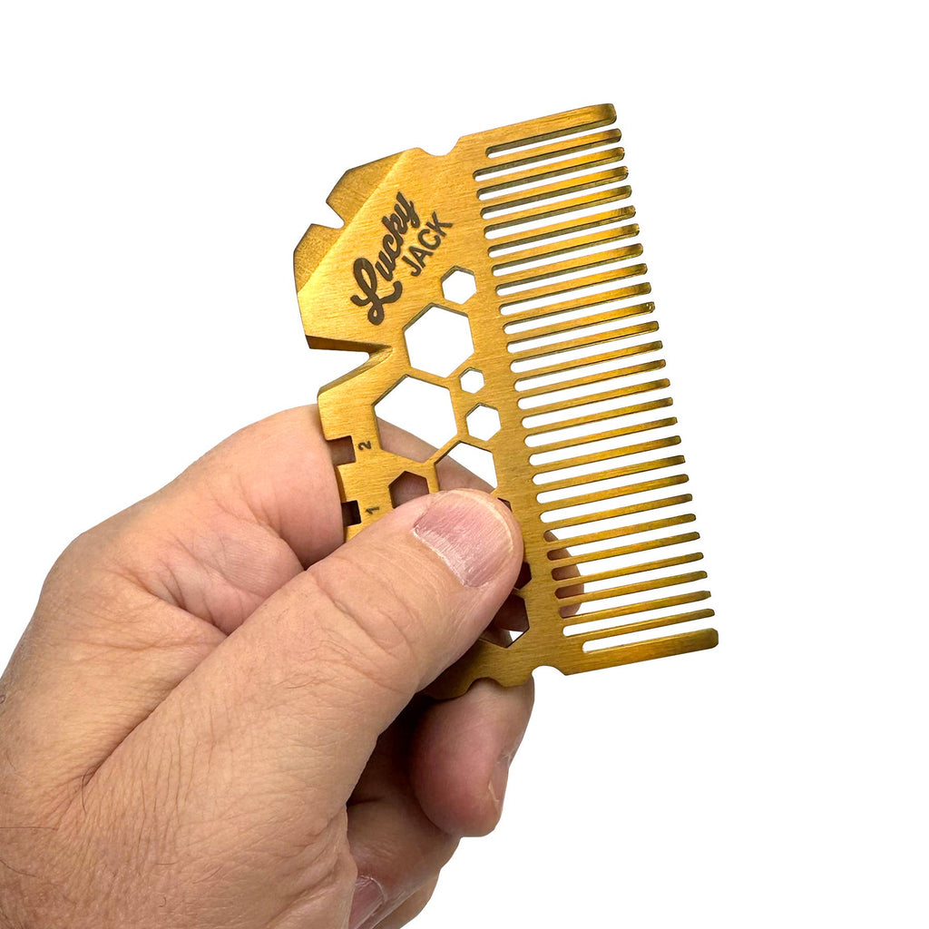 Lucky Jack- Jack Comb Adventure Card – Wallet Grooming Tool