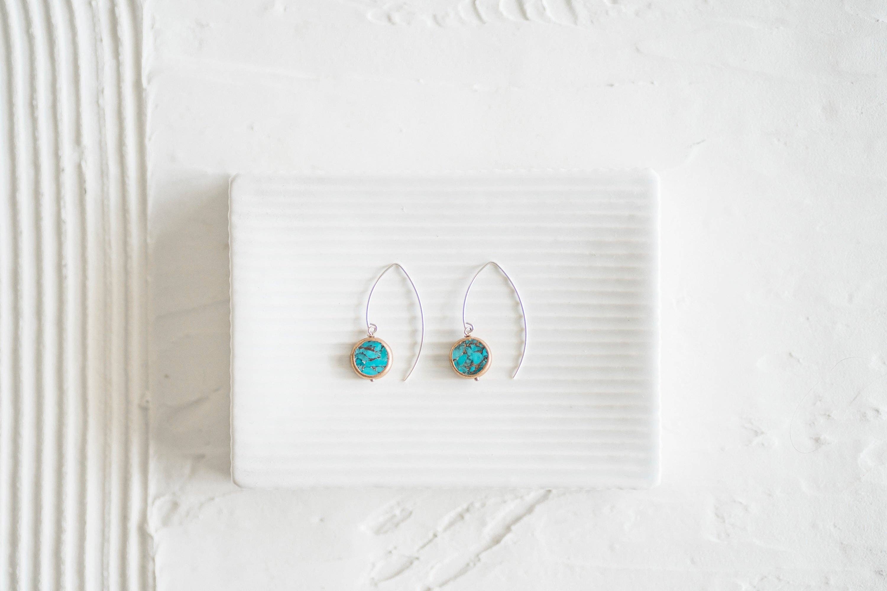 Reva Grey- Veda Mosaic Turquoise Earring