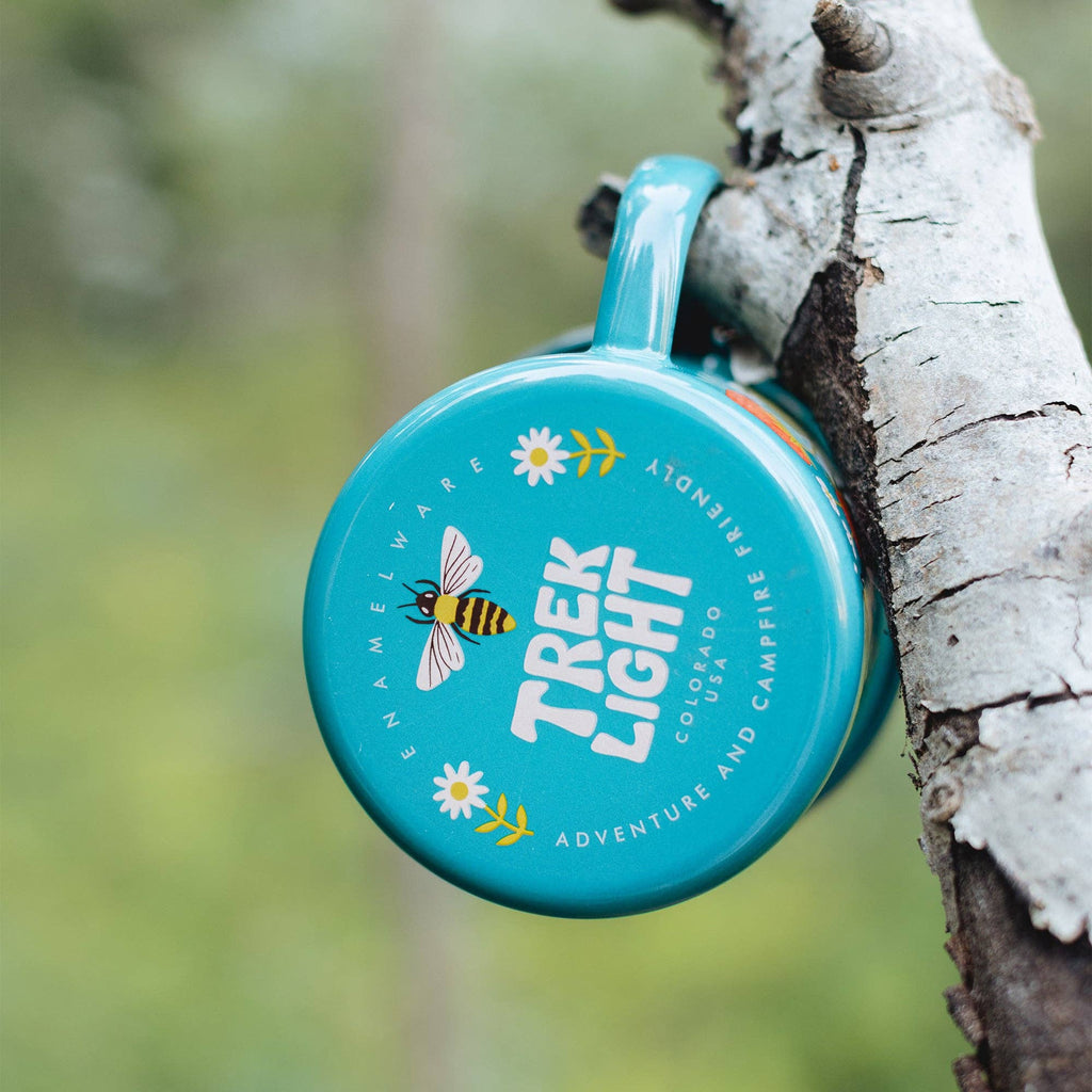 Trek Light- Enamel Coffee & Camp Mug | Garden Buzz | 16 oz | Poppies