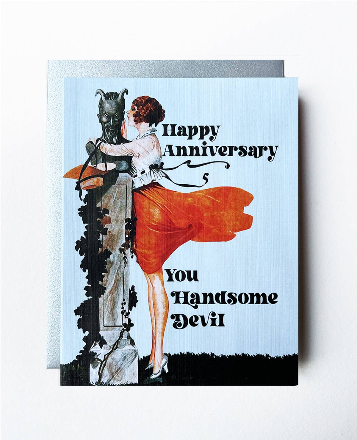 The Twentieth- Handsome Devil Art Deco Anniversary Card