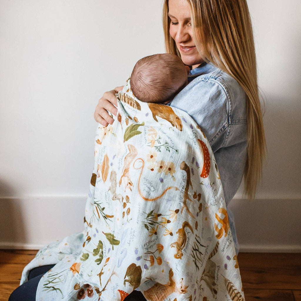 1Canoe2- Flora & Fauna Baby Swaddle