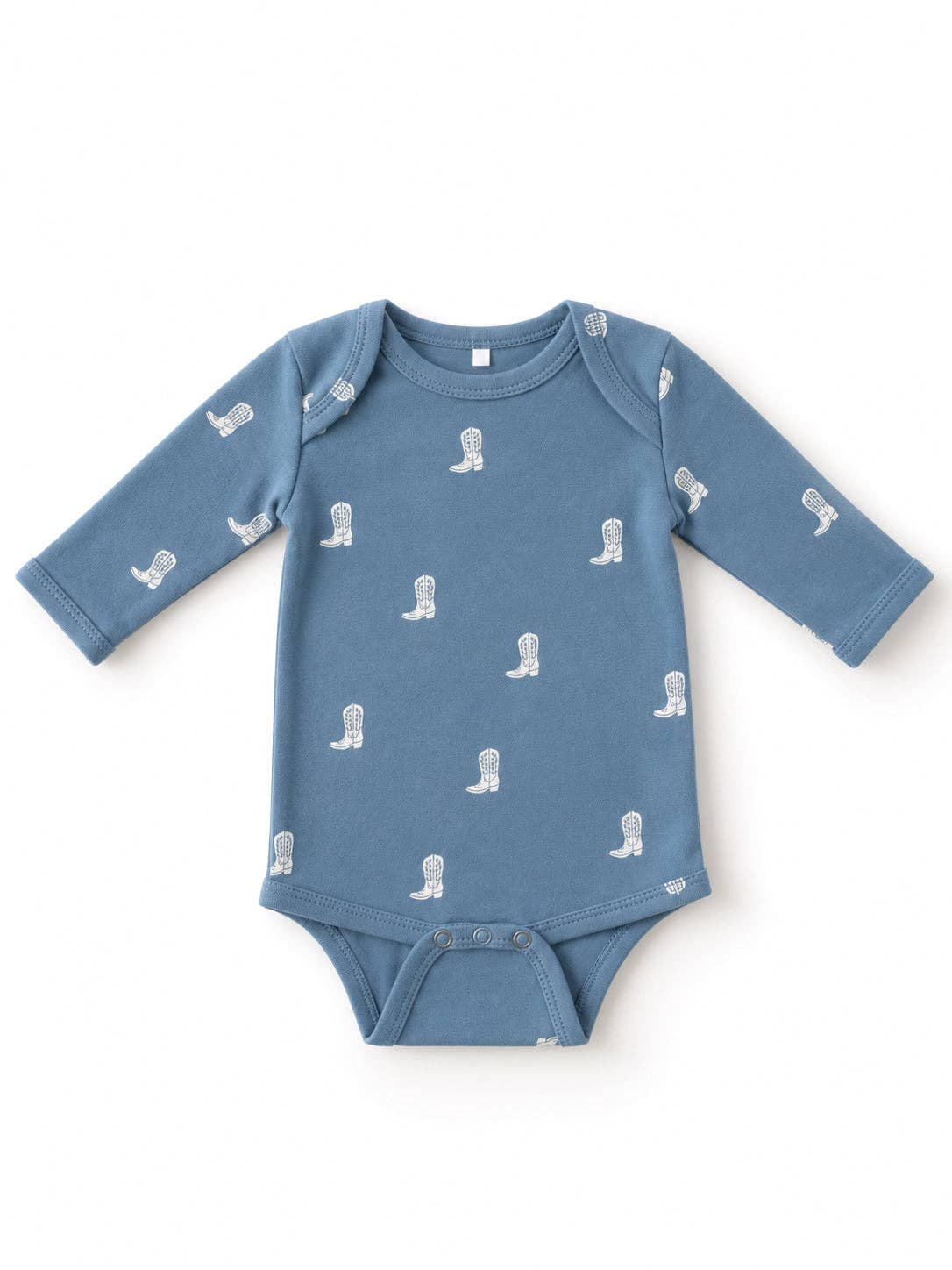 SIIX Collection- Cowboy Boots / Organic Cotton Long Sleeve Bodysuit
