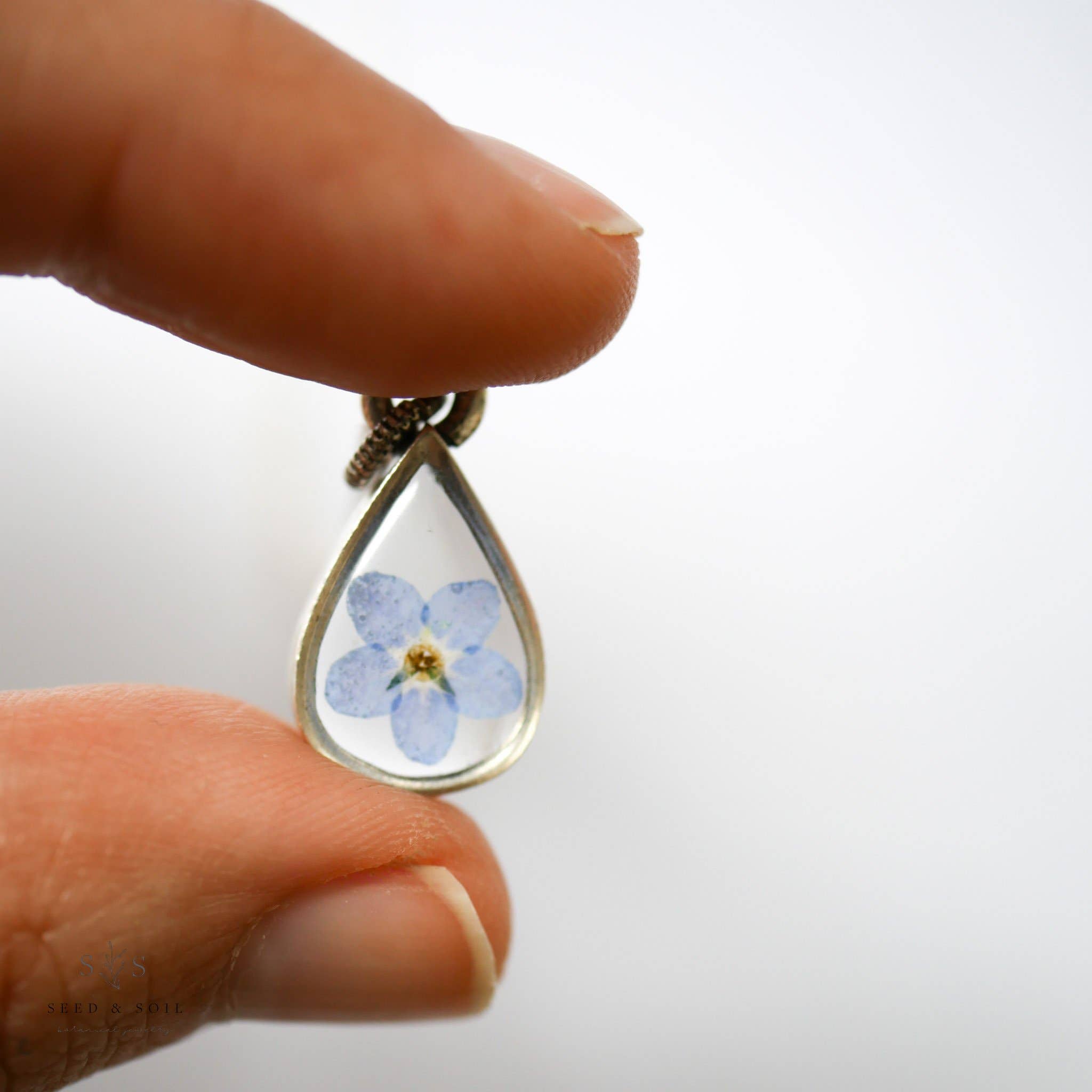 Seed & Soil- Small Teardrop Pendant