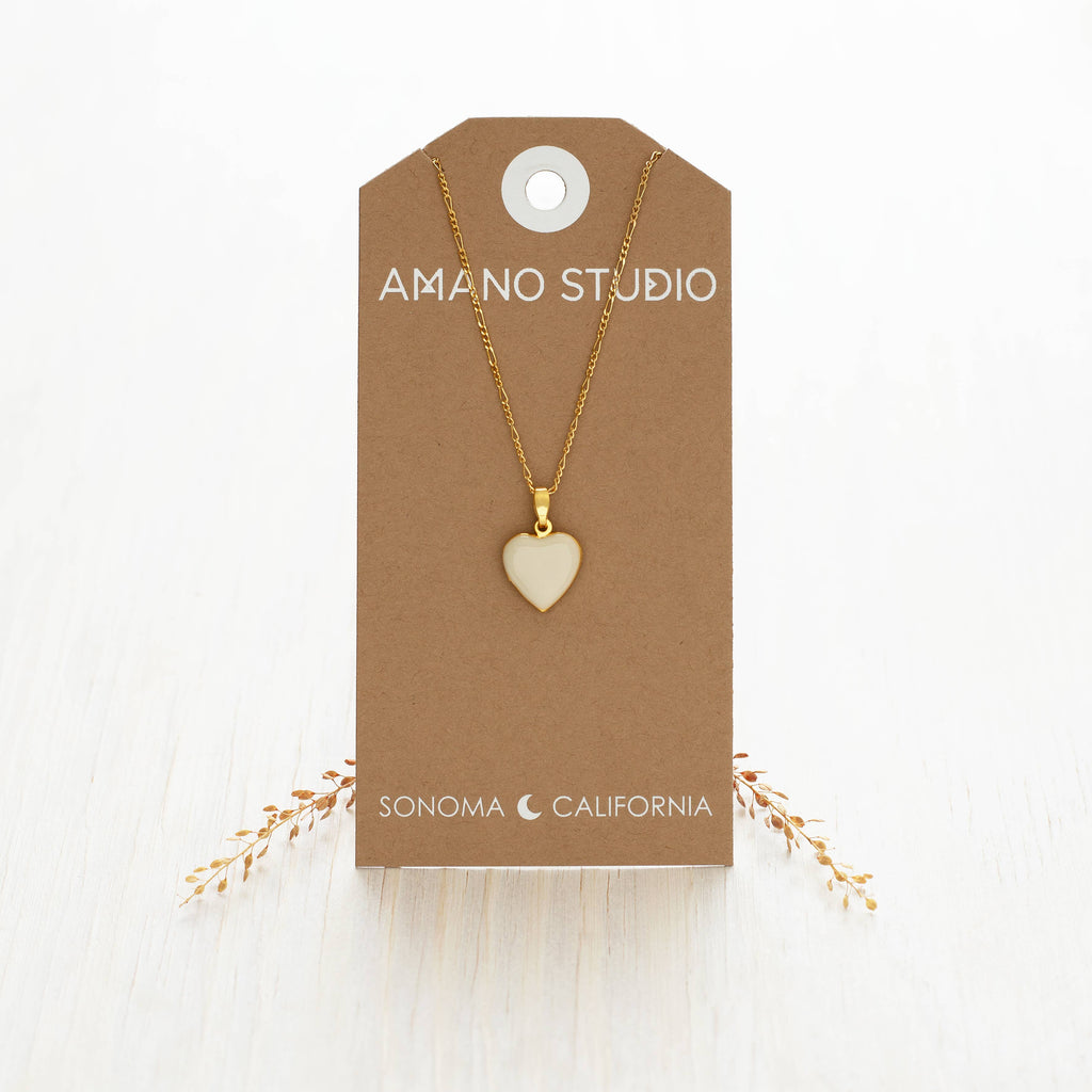 Amano Studio- Small Heart Enamel Locket