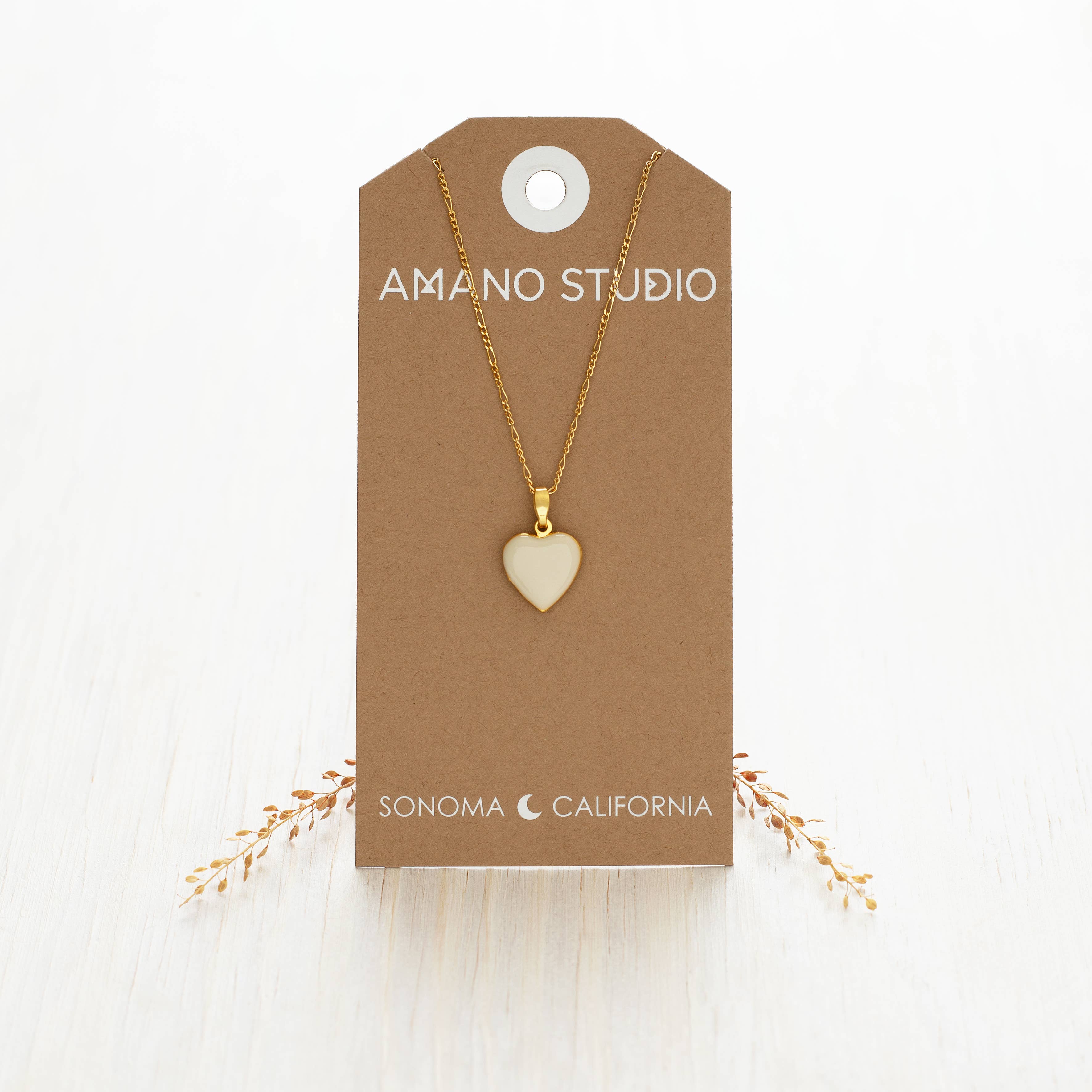 Amano Studio- Small Heart Enamel Locket