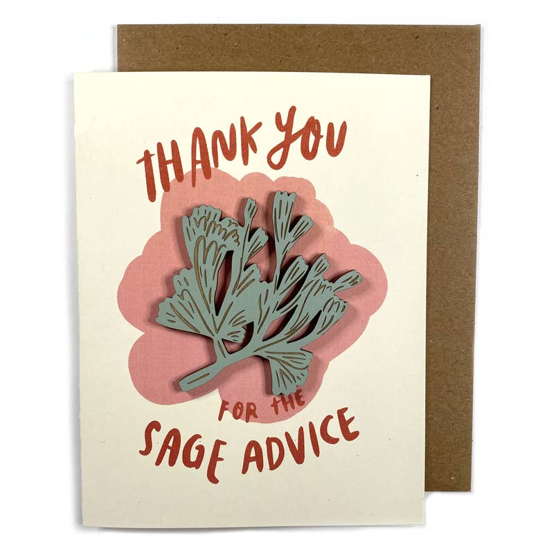 SnowMade - Thank you of the Sage Advice Magnet w/card