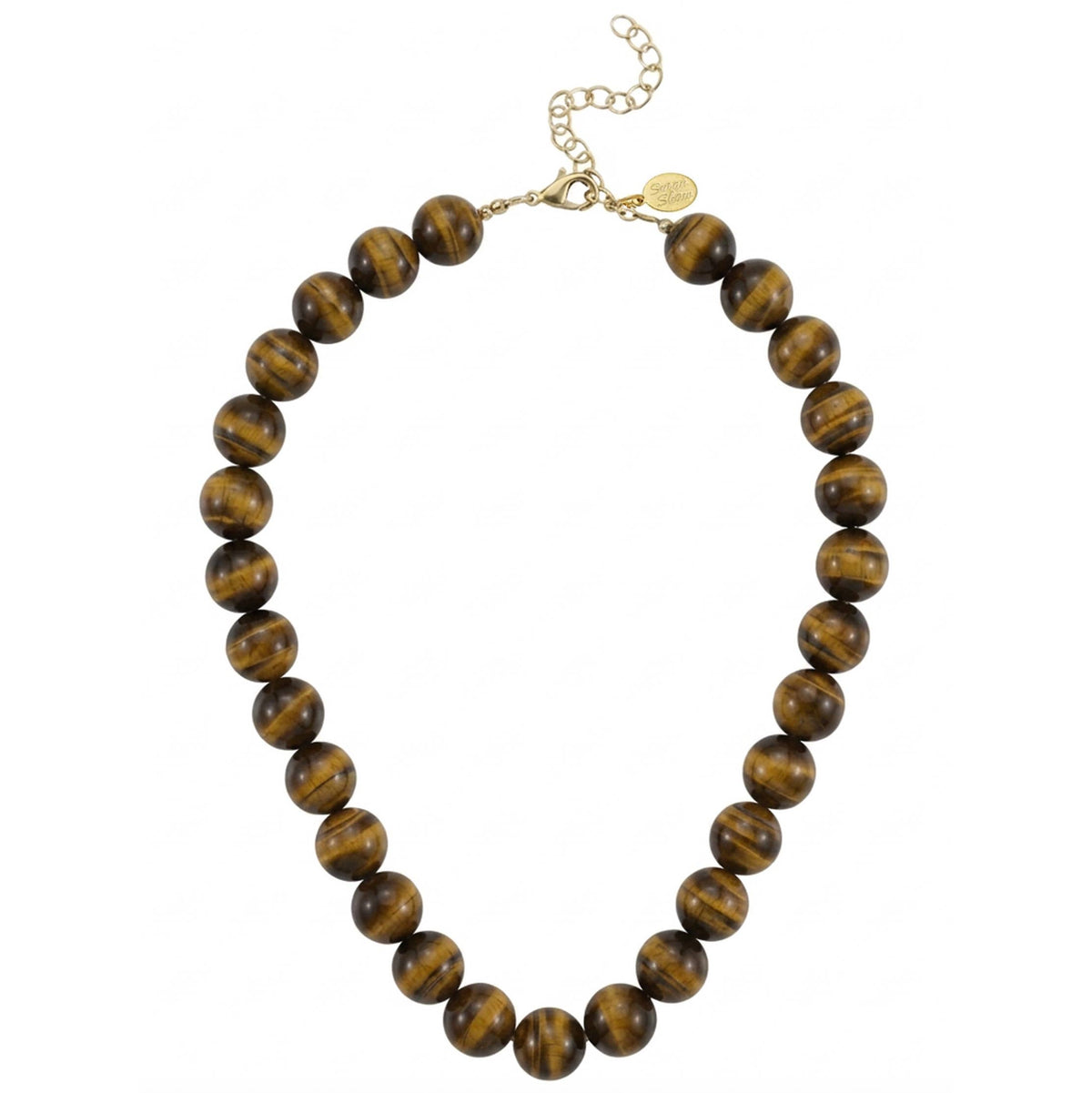 Susan Shaw- 14mm Tiger's Eye Necklace