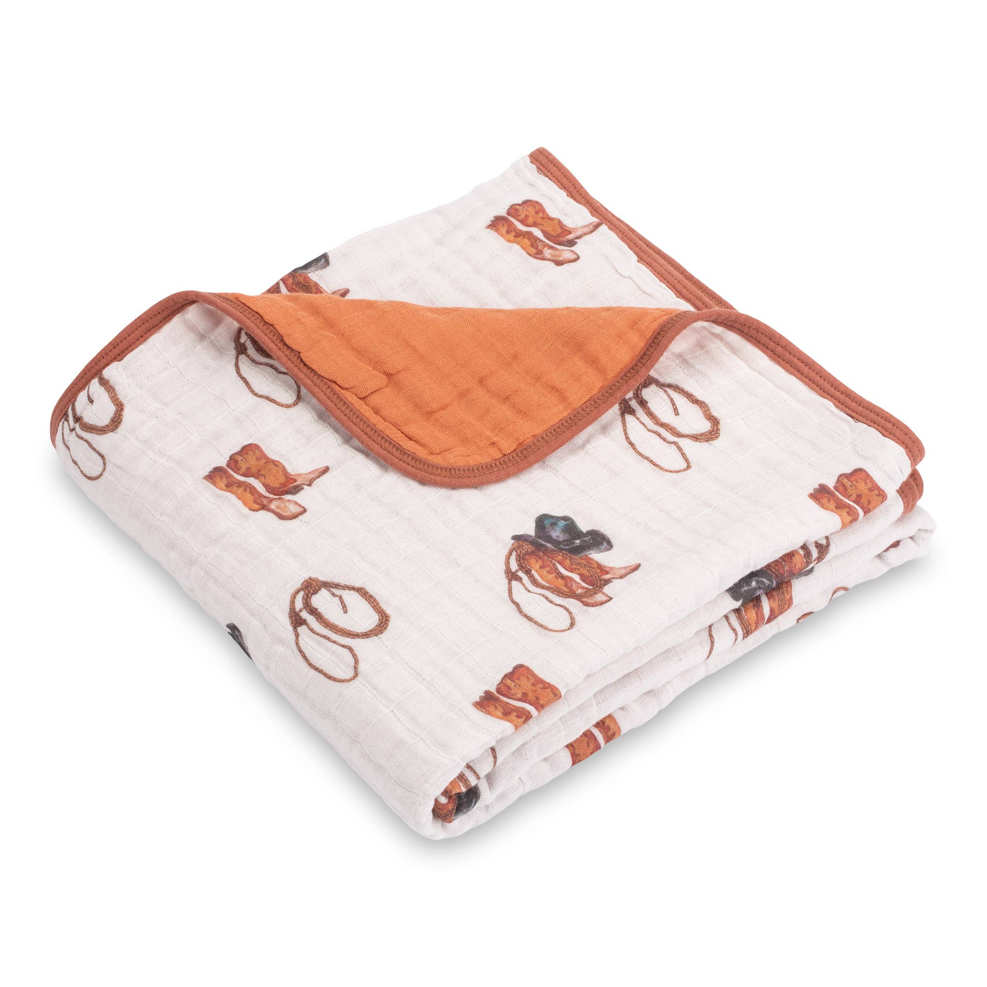 LollyBanks- Life Is Better In Boots Western Baby Toddler Muslin Blanket