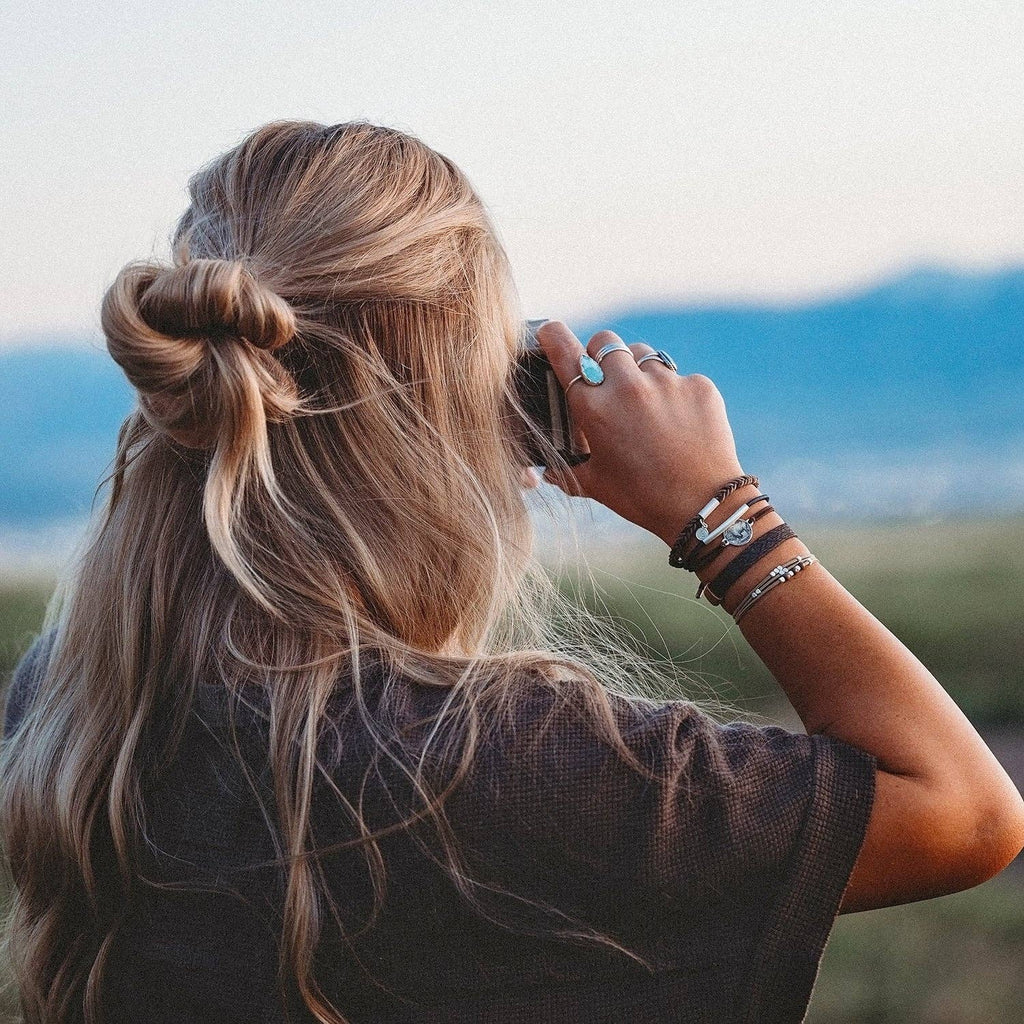 K'Lani- "Roam" Earthy Buffalo Hair Tie Bracelets