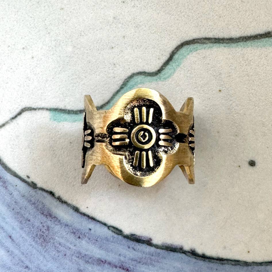 Handker- Gladys Brass Bandana Slide Ring