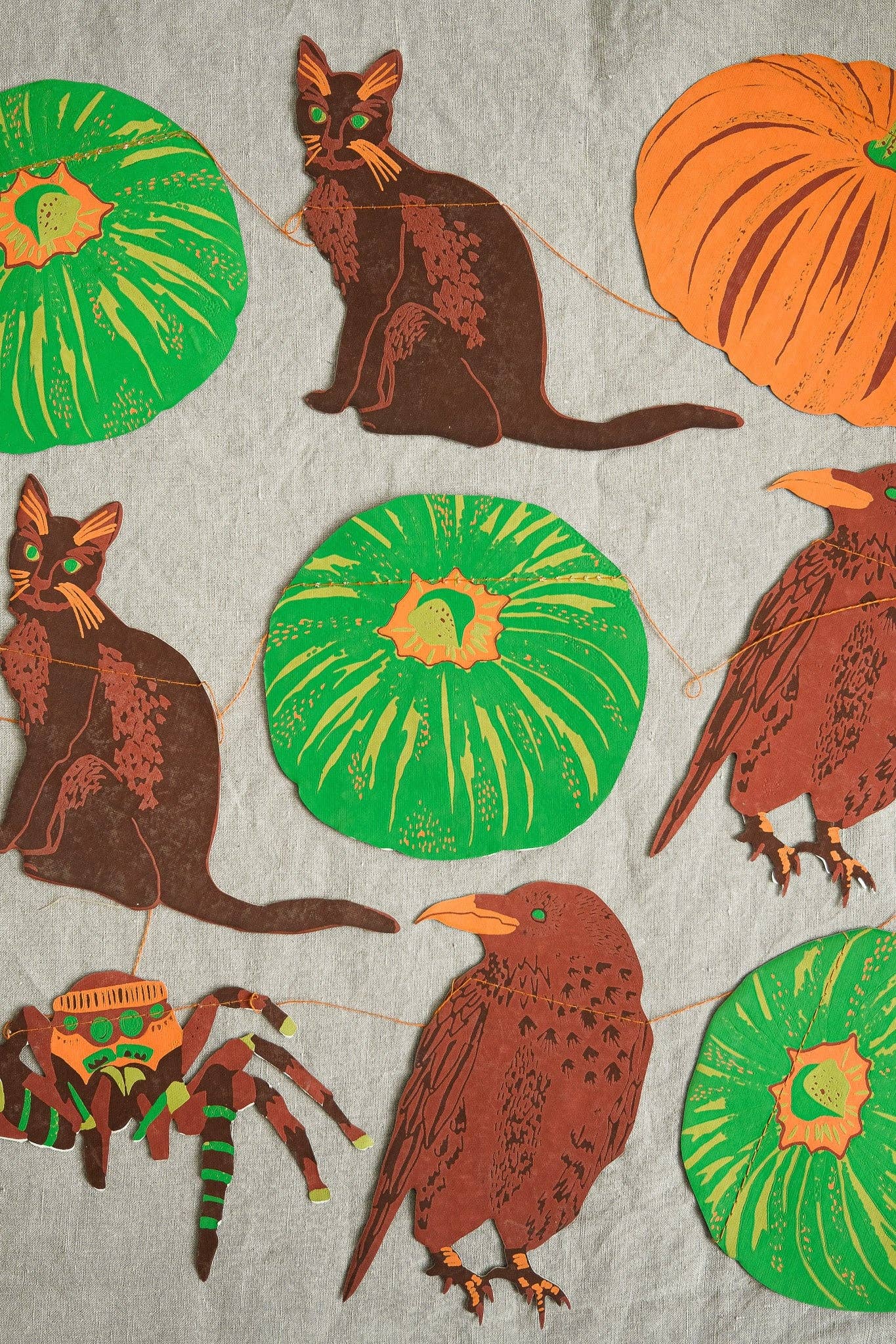East End Press- Pumpkin Sewn Garland